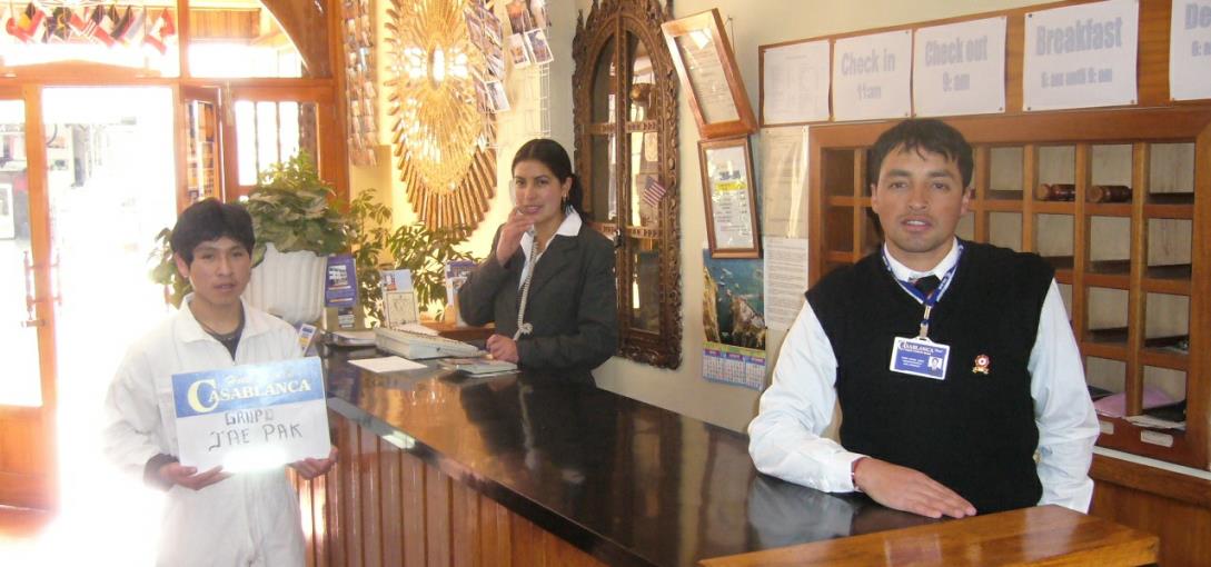 Recepcion Hotel Casablanca Cusco